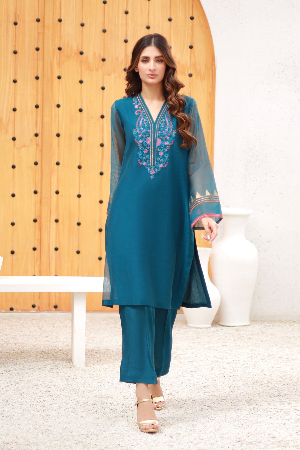 Teal Jardin Shirt